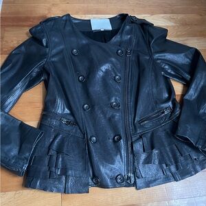 Phillip Lim Ruffle Leather Jacket